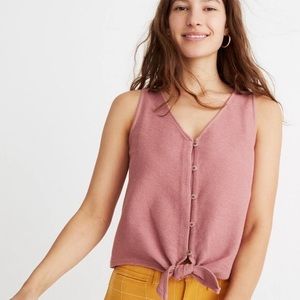 MADEWELL Tie Front Tank Top
